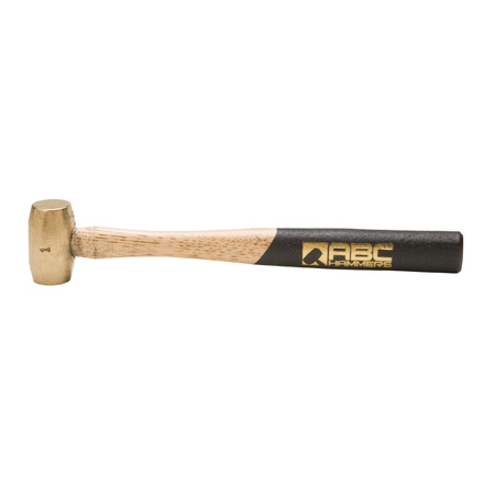 Abc Hammers 1 lb. Brass Hammer with 10" Wood Handle ABC1BW
